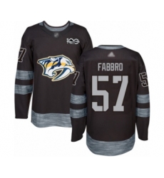 Men's Nashville Predators #57 Dante Fabbro Authentic Black 1917-2017 100th Anniversary Hockey Jersey