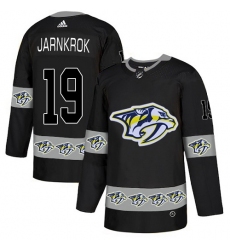 Men's Adidas Nashville Predators #19 Calle Jarnkrok Authentic Black Team Logo Fashion NHL Jersey
