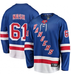 Youth New York Rangers #61 Rick Nash Fanatics Branded Royal Blue Home Breakaway NHL Jersey