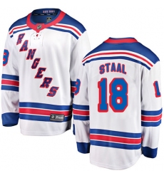 Youth New York Rangers #18 Marc Staal Fanatics Branded White Away Breakaway NHL Jersey