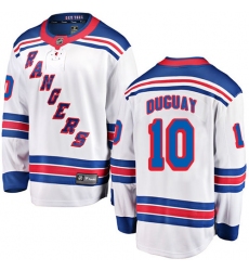 Men's New York Rangers #10 Ron Duguay Fanatics Branded White Away Breakaway NHL Jersey
