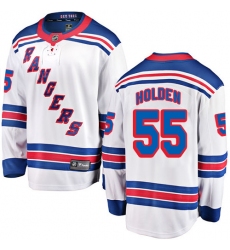 Men's New York Rangers #55 Nick Holden Fanatics Branded White Away Breakaway NHL Jersey