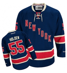 Youth Reebok New York Rangers #55 Nick Holden Authentic Navy Blue Third NHL Jersey