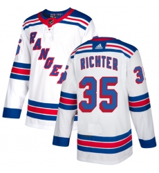 Men's Reebok New York Rangers #35 Mike Richter Authentic White Away NHL Jersey