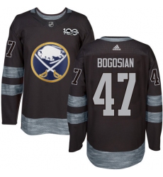 Men's Adidas Buffalo Sabres #47 Zach Bogosian Premier Black 1917-2017 100th Anniversary NHL Jersey