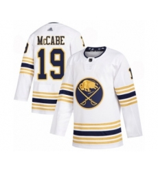 Youth Buffalo Sabres #19 Jake McCabe Authentic White 50th Season Hockey Jersey