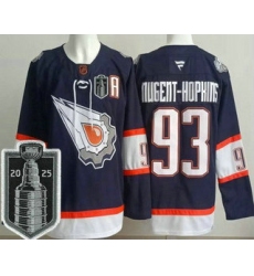 Men's Edmonton Oilers #93 Ryan Nugent Hopkins Navy Alternate 2025 Stanley Cup Final Authentic Jersey