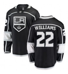 Youth Los Angeles Kings #22 Tiger Williams Authentic Black Home Fanatics Branded Breakaway NHL Jersey