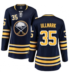 Women's Buffalo Sabres #35 Linus Ullmark Fanatics Branded Navy Blue Home Breakaway NHL Jersey