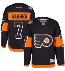 Men's Reebok Philadelphia Flyers #7 Bill Barber Authentic Black 2017 Stadium Series NHL Jersey