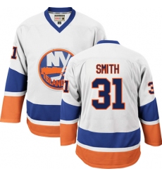 Men's CCM New York Islanders #31 Billy Smith Authentic White Throwback NHL Jersey
