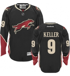 Youth Reebok Arizona Coyotes #9 Clayton Keller Premier Black Third NHL Jersey