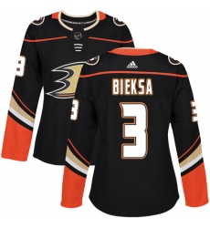 Women's Adidas Anaheim Ducks #3 Kevin Bieksa Premier Black Home NHL Jersey