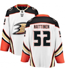 Men's Anaheim Ducks #52 Julius Nattinen Fanatics Branded White Away Breakaway NHL Jersey