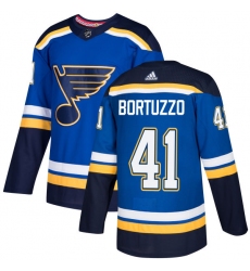 Men's Adidas St. Louis Blues #41 Robert Bortuzzo Premier Royal Blue Home NHL Jersey
