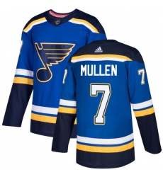 Youth Adidas St. Louis Blues #7 Joe Mullen Premier Royal Blue Home NHL Jersey