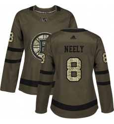 Women's Adidas Boston Bruins #8 Cam Neely Authentic Green Salute to Service NHL Jersey