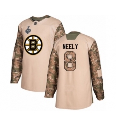 Youth Boston Bruins #8 Cam Neely Authentic Camo Veterans Day Practice 2019 Stanley Cup Final Bound Hockey Jersey