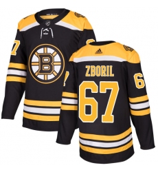 Men's Adidas Boston Bruins #67 Jakub Zboril Premier Black Home NHL Jersey