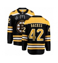 Men's Boston Bruins #42 David Backes Authentic Black Home Fanatics Branded Breakaway 2019 Stanley Cup Final Bound Hockey Jersey