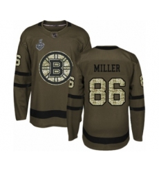Men's Boston Bruins #86 Kevan Miller Authentic Green Salute to Service 2019 Stanley Cup Final Bound Hockey Jersey