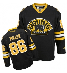 Women's Reebok Boston Bruins #86 Kevan Miller Authentic Black Third NHL Jersey