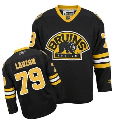 Youth Reebok Boston Bruins #79 Jeremy Lauzon Premier Black Third NHL Jersey