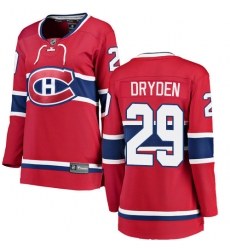 Women's Montreal Canadiens #29 Ken Dryden Authentic Red Home Fanatics Branded Breakaway NHL Jersey