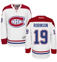 Youth Reebok Montreal Canadiens #19 Larry Robinson Authentic White Away NHL Jersey