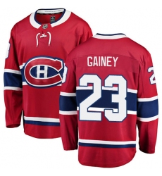 Men's Montreal Canadiens #23 Bob Gainey Authentic Red Home Fanatics Branded Breakaway NHL Jersey