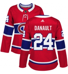 Women's Adidas Montreal Canadiens #24 Phillip Danault Premier Red Home NHL Jersey