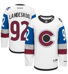 Youth Reebok Colorado Avalanche #92 Gabriel Landeskog Authentic White 2016 Stadium Series NHL Jersey