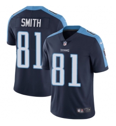 Youth Nike Tennessee Titans #81 Jonnu Smith Elite Navy Blue Alternate NFL Jersey