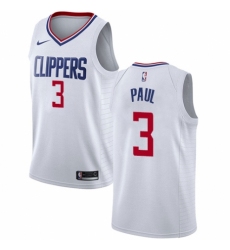 Women's Nike Los Angeles Clippers #3 Chris Paul Authentic White NBA Jersey - Association Edition