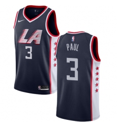 Women's Nike Los Angeles Clippers #3 Chris Paul Swingman Navy Blue NBA Jersey - City Edition