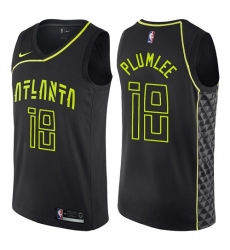 Youth Nike Atlanta Hawks #18 Miles Plumlee Swingman Black NBA Jersey - City Edition