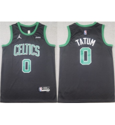 Men's Boston Celtics #0 Jayson Tatum Black Stitched Basketball Jersey