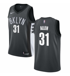 Men's Nike Brooklyn Nets #31 Jarrett Allen Authentic Gray NBA Jersey Statement Edition