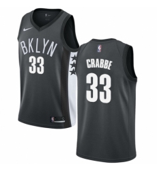 Youth Nike Brooklyn Nets #33 Allen Crabbe Swingman Gray NBA Jersey Statement Edition