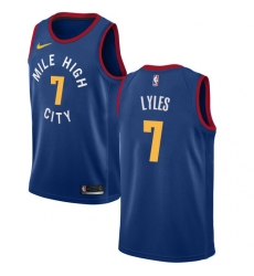Men's Nike Denver Nuggets #7 Trey Lyles Swingman Light Blue Alternate NBA Jersey Statement Edition