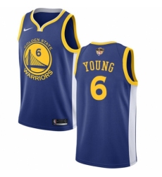 Men's Nike Golden State Warriors #6 Nick Young Swingman Royal Blue Road 2018 NBA Finals Bound NBA Jersey - Icon Edition