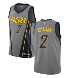 Men's Nike Indiana Pacers #2 Darren Collison Swingman Gray NBA Jersey - City Edition