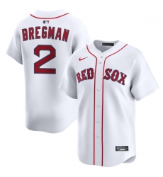 Men's Boston Red Sox #2 Alex Bregman White 2024 Home Limited Stitched Baseball Jersey
