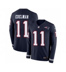 Youth Nike New England Patriots #13 Phillip Dorsett Limited Navy Blue Therma Long Sleeve NFL Jersey