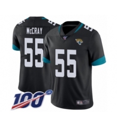 Men's Jacksonville Jaguars #55 Lerentee McCray Black Team Color Vapor Untouchable Limited Player 100th Season Football Jersey
