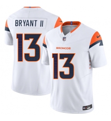 Men's Denver Broncos #13 Pat Bryant II White 2025 Draft F.U.S.E. Vapor Limited Football Stitched Jersey