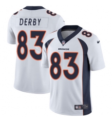 Men's Nike Denver Broncos #83 A.J. Derby White Vapor Untouchable Limited Player NFL Jersey