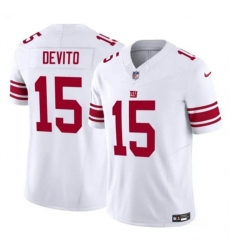 Men's New York Giants #15 Tommy DeVito White 2023 F.U.S.E. Vapor Untouchable Limited Football Stitched Jersey