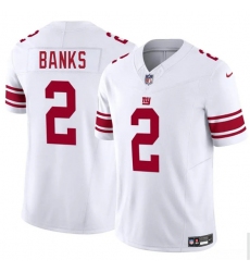 Men's New York Giants #2 Deonte Banks White 2025 F.U.S.E. Vapor Untouchable Limited Football Stitched Jersey