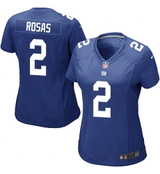 Women's Nike New York Giants #2 Aldrick Rosas Game Royal Blue Team Color NFL Jersey
